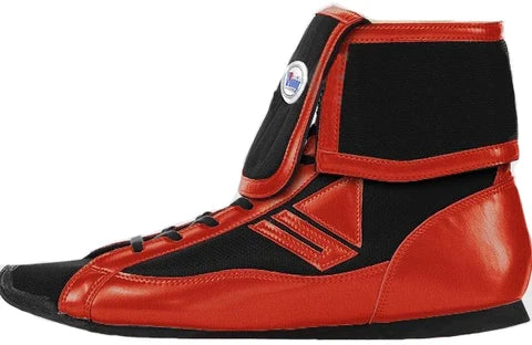 Winning Mid-Cut FOLD Type Boxing Shoes - Black - Red