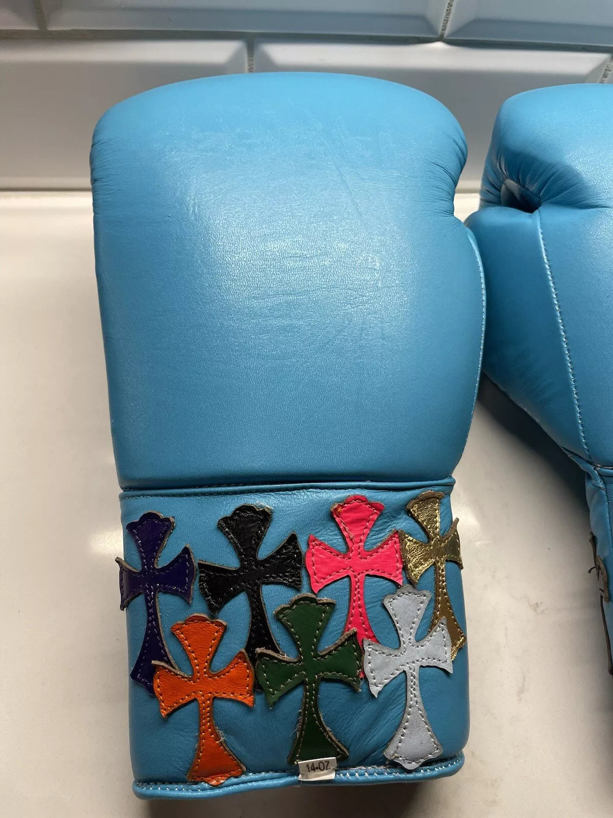 Customizable boxing glove , Glove Forge online , sky blue boxing gloves,