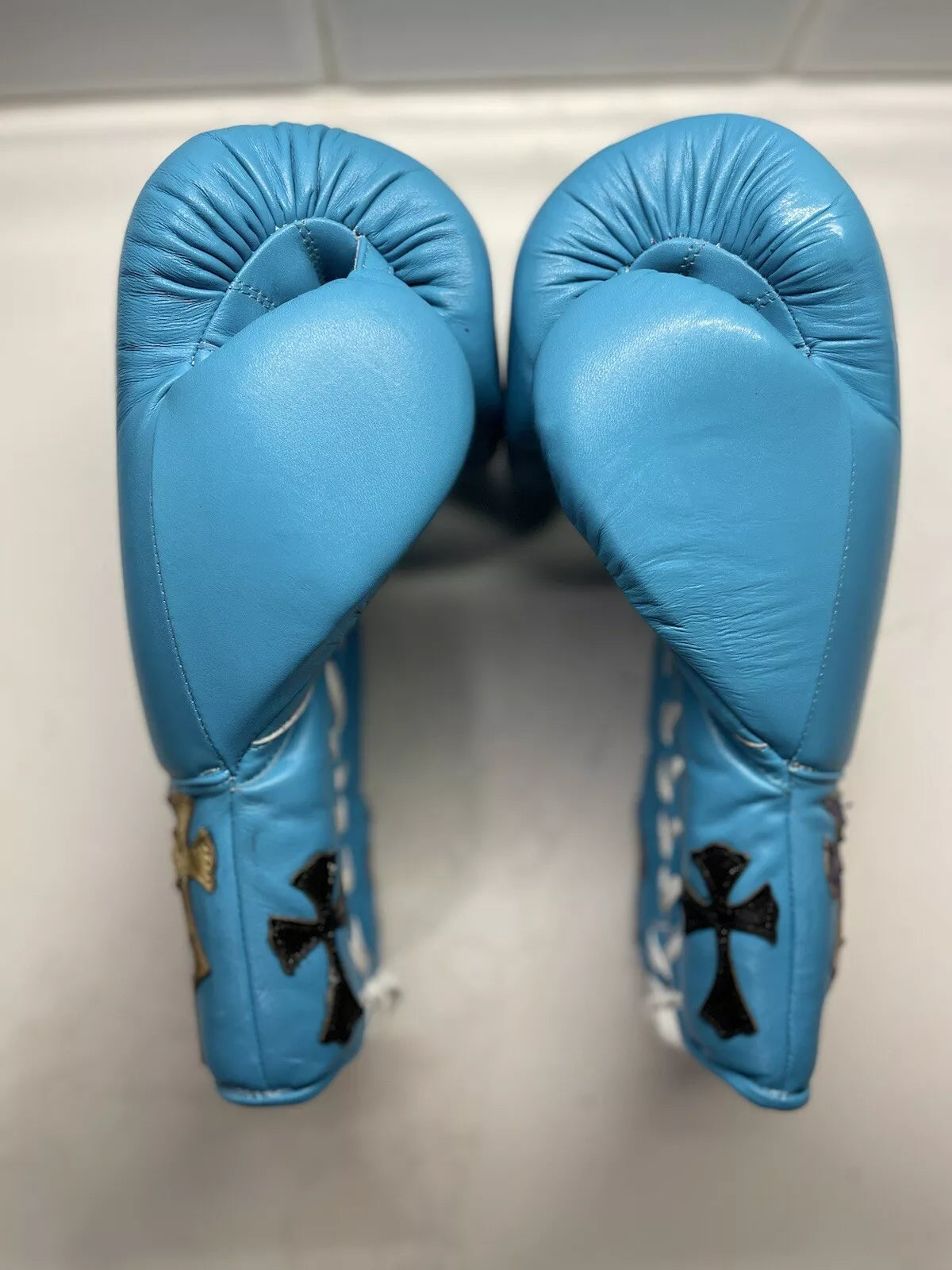 Customizable boxing glove , Glove Forge online , sky blue boxing gloves,