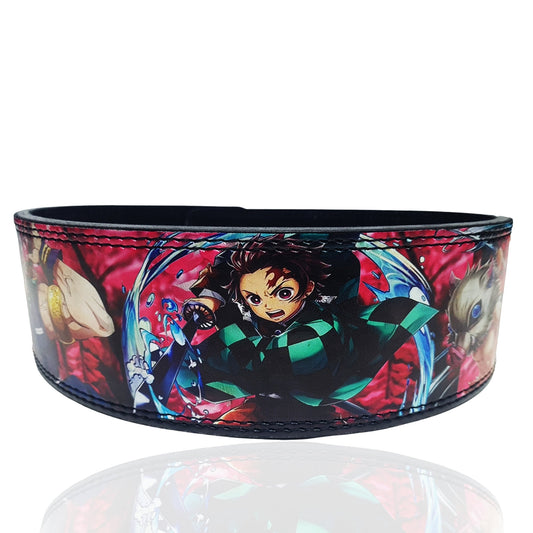 Demon slayer Powerlifting belt, Weightlifting belt, Leather Deadlifting belt