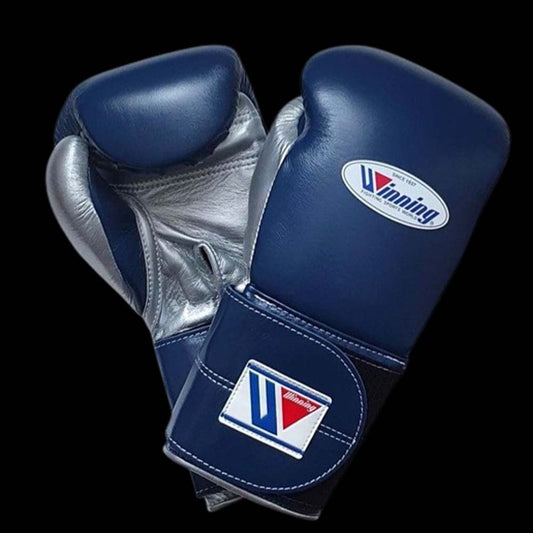 Winning boxing gloves, BLUE/SILVER christmas gift for mens Thanksgiving gifts for him