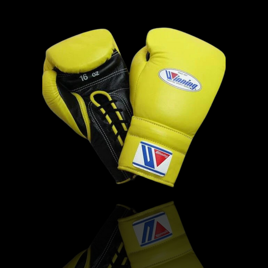 Winning boxing gloves, YELLOW/BLACK christmas gift for mens Thanksgiving gifts for him