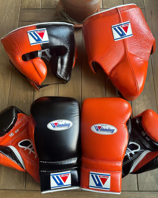Winning Boxing Sets, Winning Head & Groin, Customizable boxing set Orange