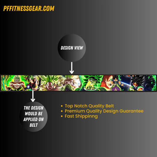 Dragon ball Vegeta, Goku , Broly powerlifting lever belt,  weight lift belt, weightlifting belt