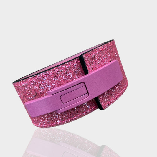 Pink Sparkling Powerlifting lever belt, Deadlift belt, Weightlifting belt, Gifts for dad, Squat belt, Gym belt Gifts for friend