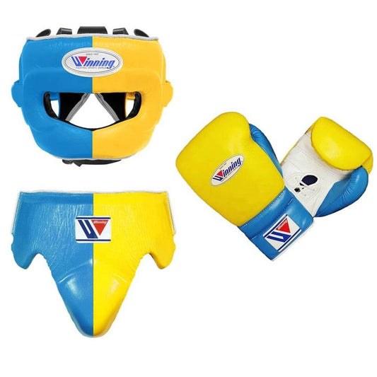 Winning Boxing Sets, Winning Head & Groin, Customizable boxing set Green frame_FG