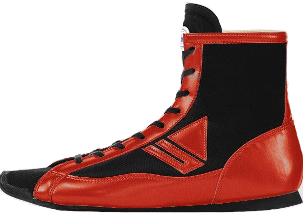 Winning Mid-Cut Type Boxing Shoes - Black Red