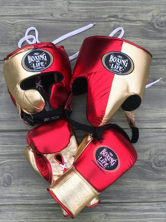No Boxing No Life set, NBNL Red/Gold Boxing set, No Boxing no Life Gloves
