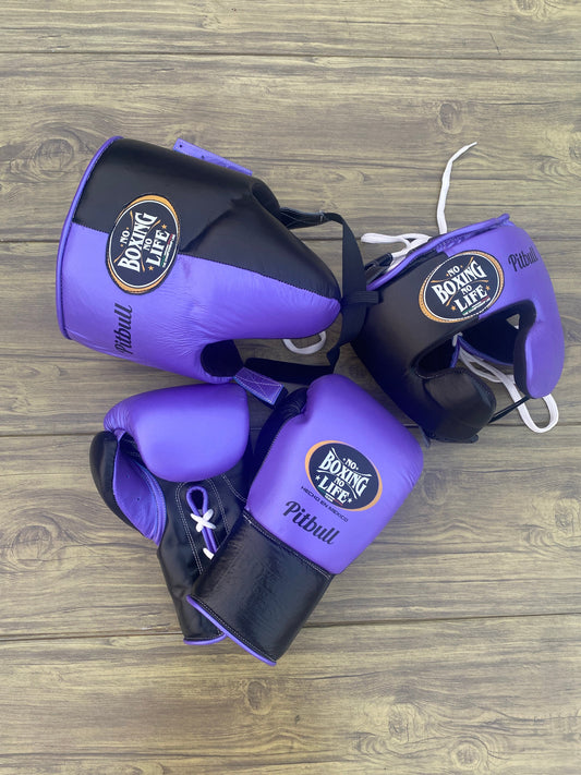 No Boxing No Life set, NBNL Black/Purple Boxing set, No Boxing No Life Gloves