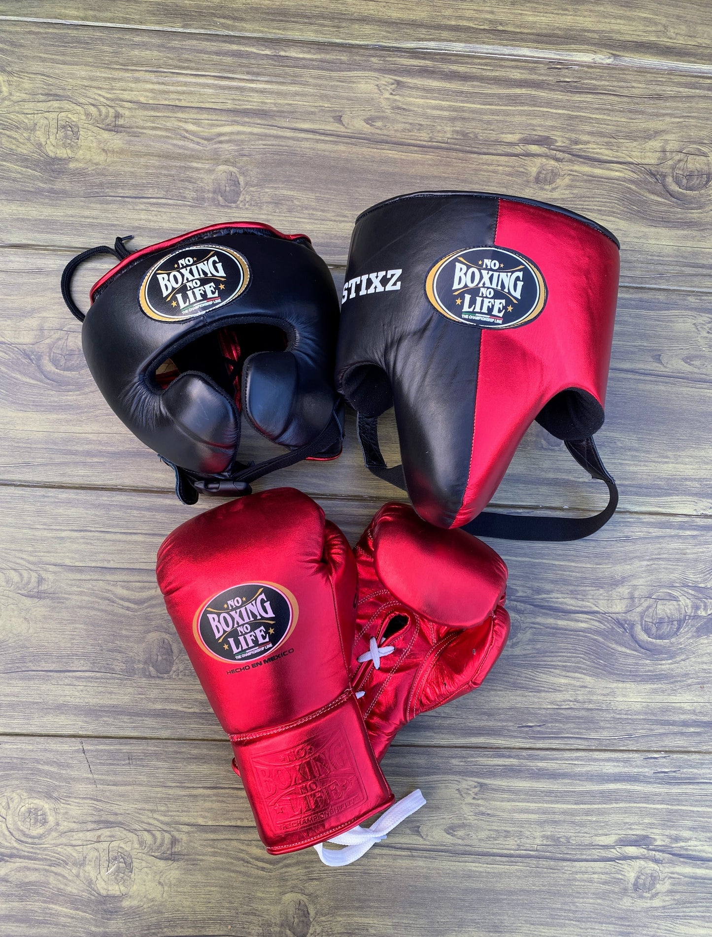 No Boxing No Life set, NBNL Red/Black Boxing set, No Boxing No Life Gloves