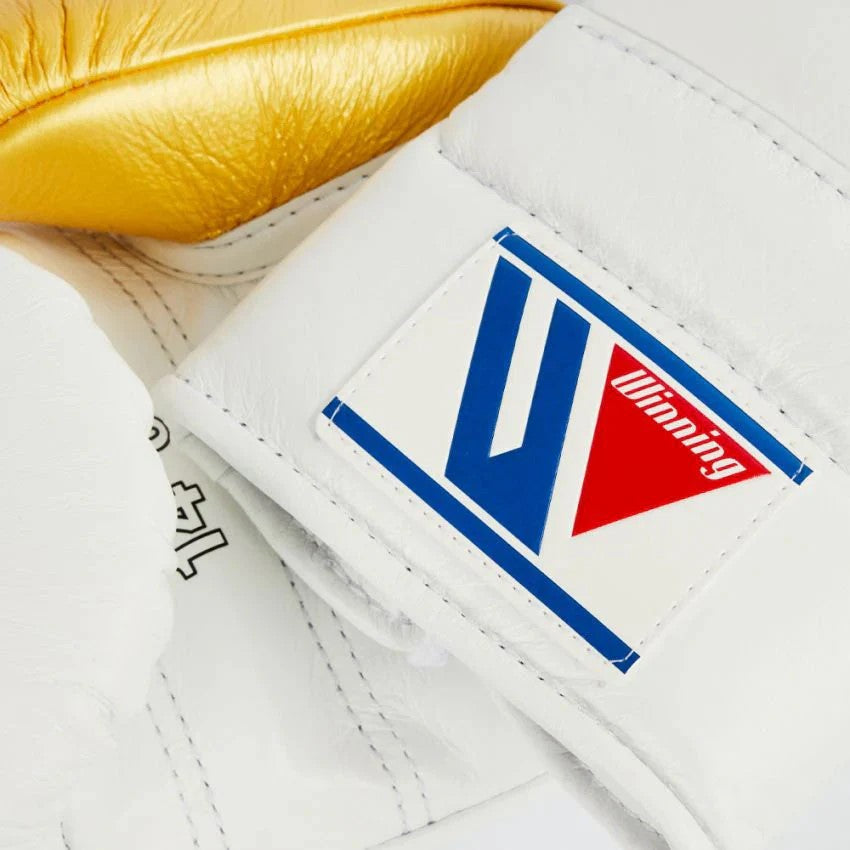 Winning boxing gloves, WHITE/GOLD christmas gift for mens Thanksgiving gifts for him
