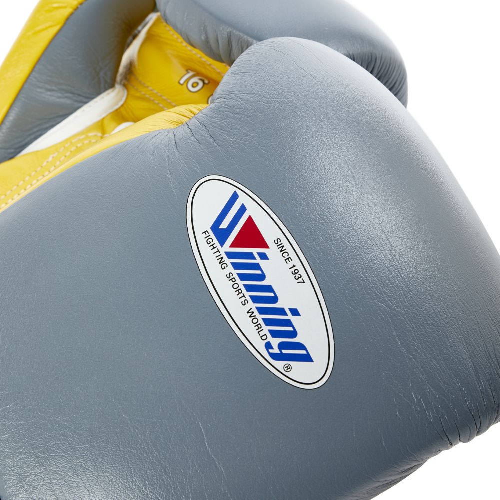 Winning boxing gloves, gray/yellow christmas gift for mens Thanksgiving gifts for him