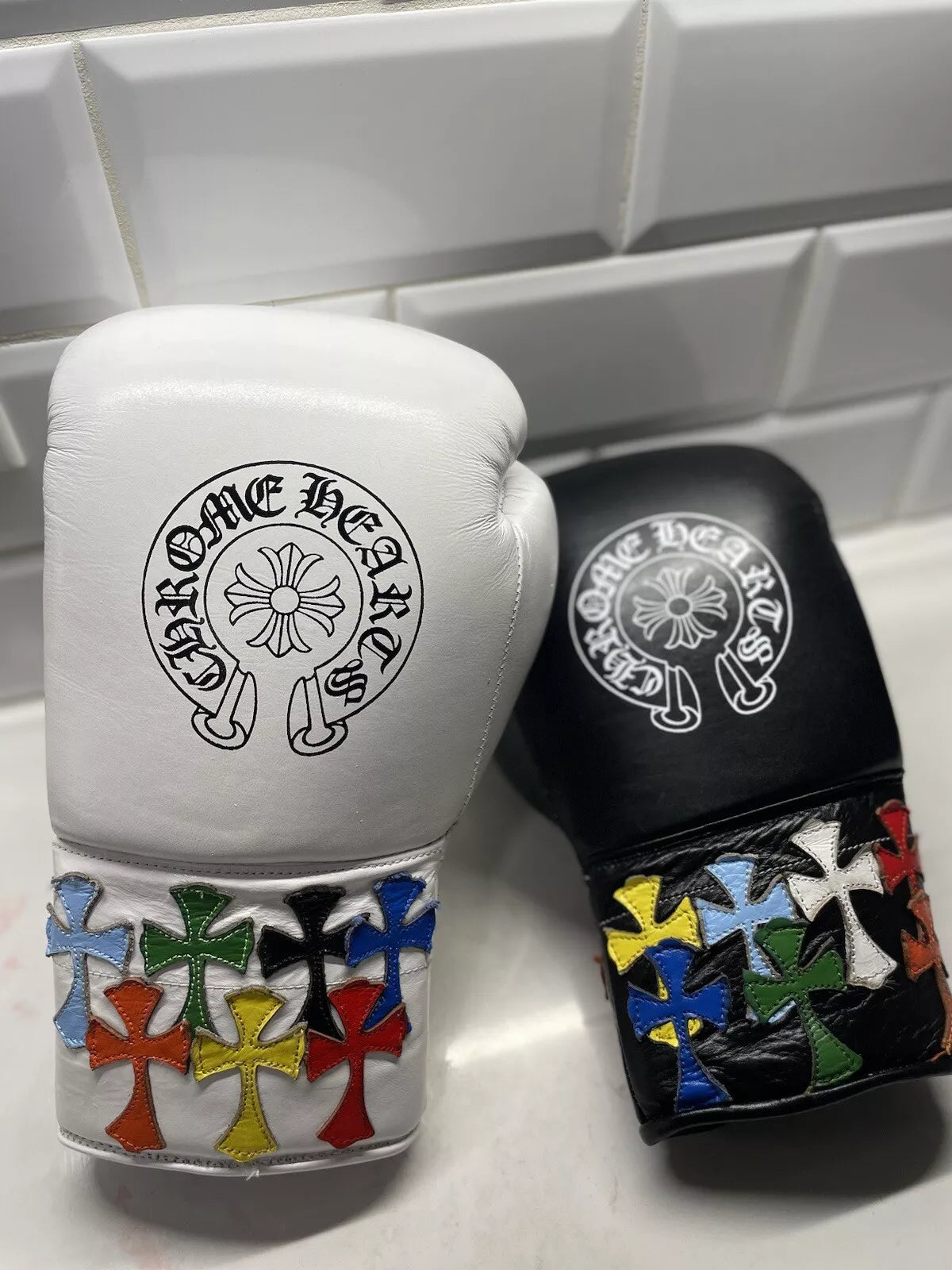 Winning boxing gloves,  WHITE & BLACK christmas gift for mens Thanksgiving gifts for him...