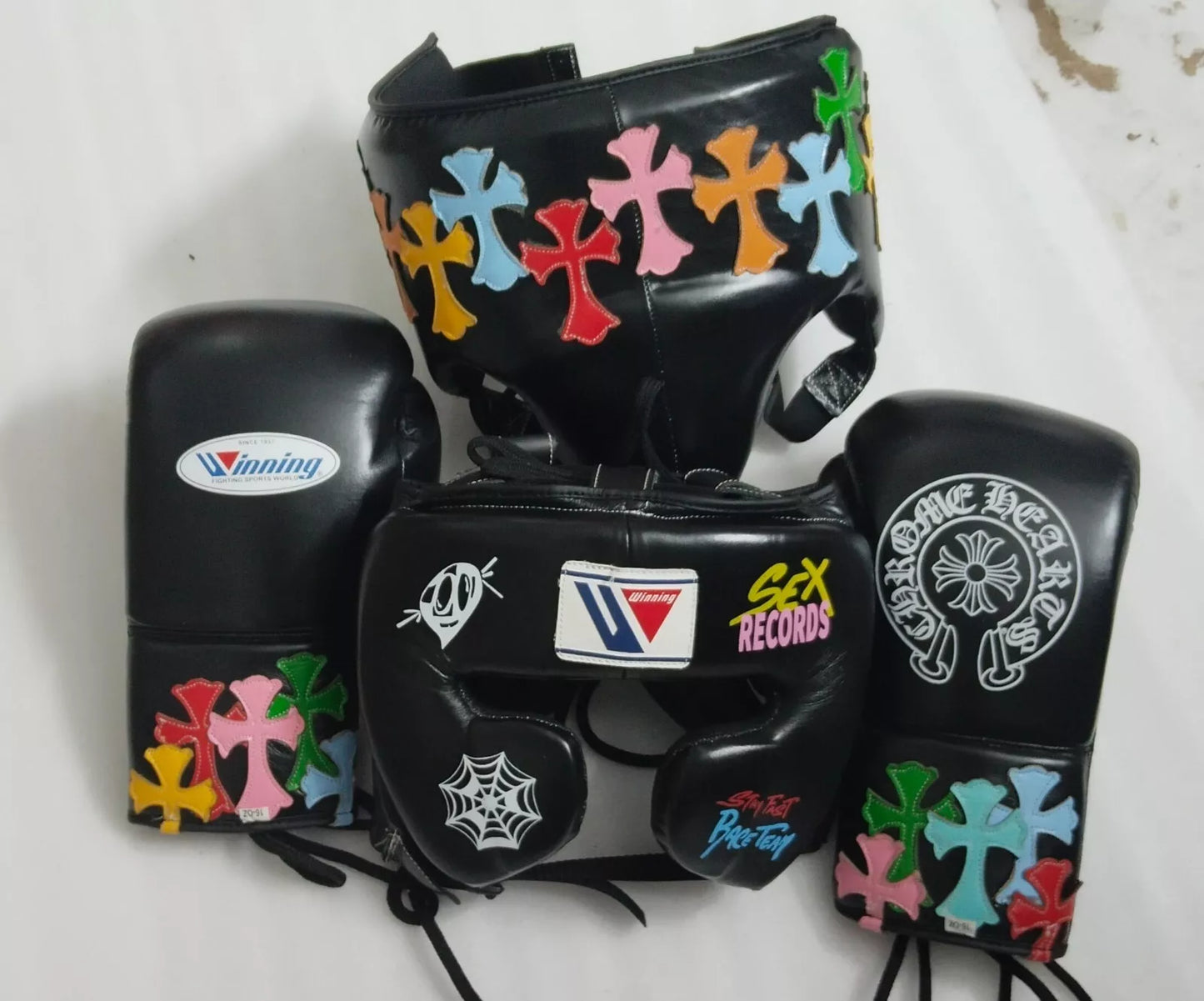 Winning Boxing Sets, Winning Head & Groin, Customizable boxing set Chrome Hearts