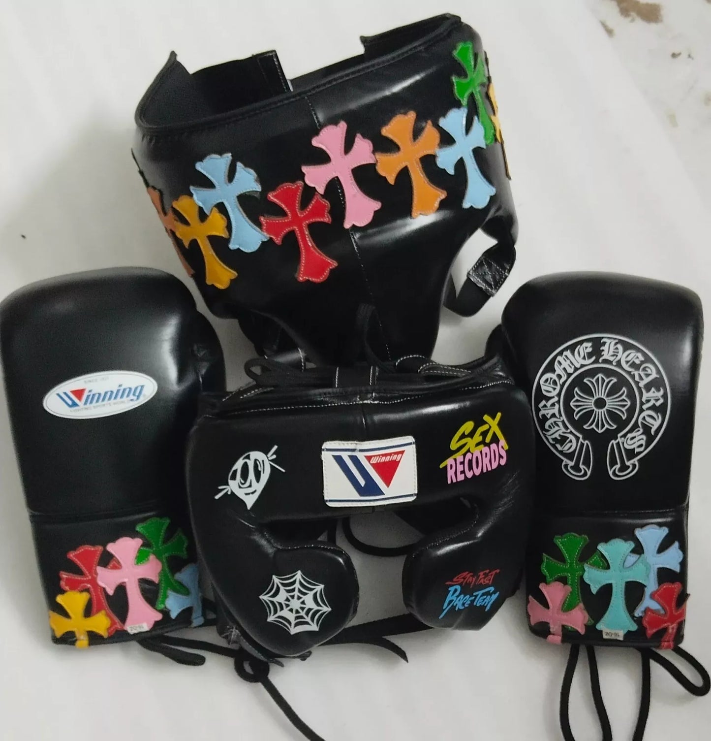 Winning Boxing Sets, Winning Head & Groin, Customizable boxing set Chrome Hearts