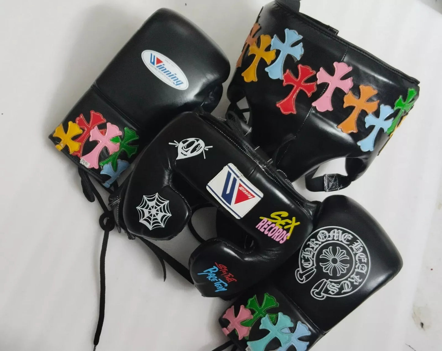 Winning Boxing Sets, Winning Head & Groin, Customizable boxing set Chrome Hearts