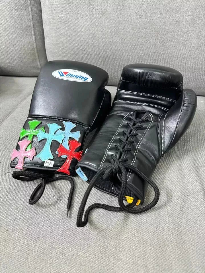 Winning boxing gloves,  BLACK christmas gift for mens Thanksgiving gifts for him...