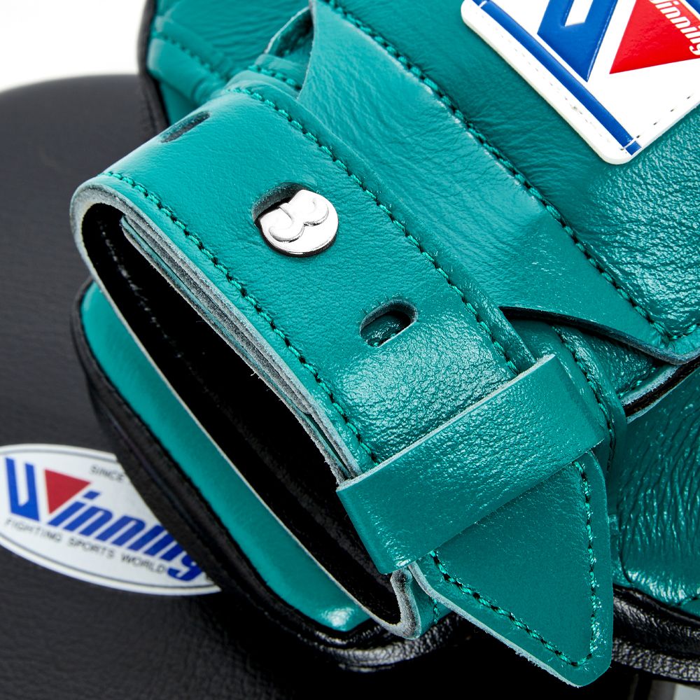 WINNING  BOXING SENDAI CUSTOM PUNCH MITTS - MINT GREEN BLACK